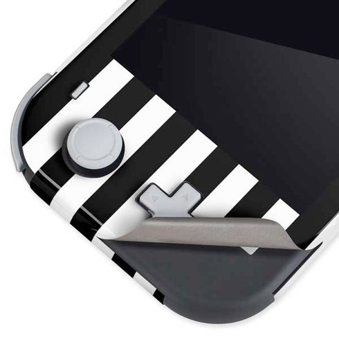 White and Black Stripes Nintendo Switch Lite Skin